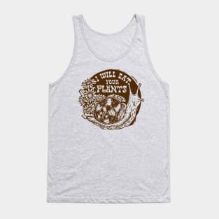 Snail Garden Battle Brown Tank Top